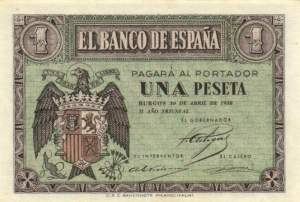 1 Peseta 30.4.1938